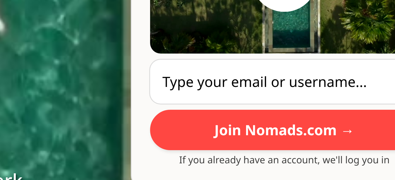 Nomads.com signup card before: the button reads Join Nomads.com. Archived August 28, 2026.